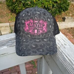 Black and Pink Graphic Trucker Hat